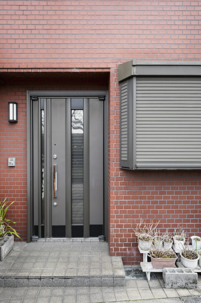 Electric Roller Doors 6 metallic house entrance japan building